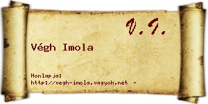 Végh Imola névjegykártya